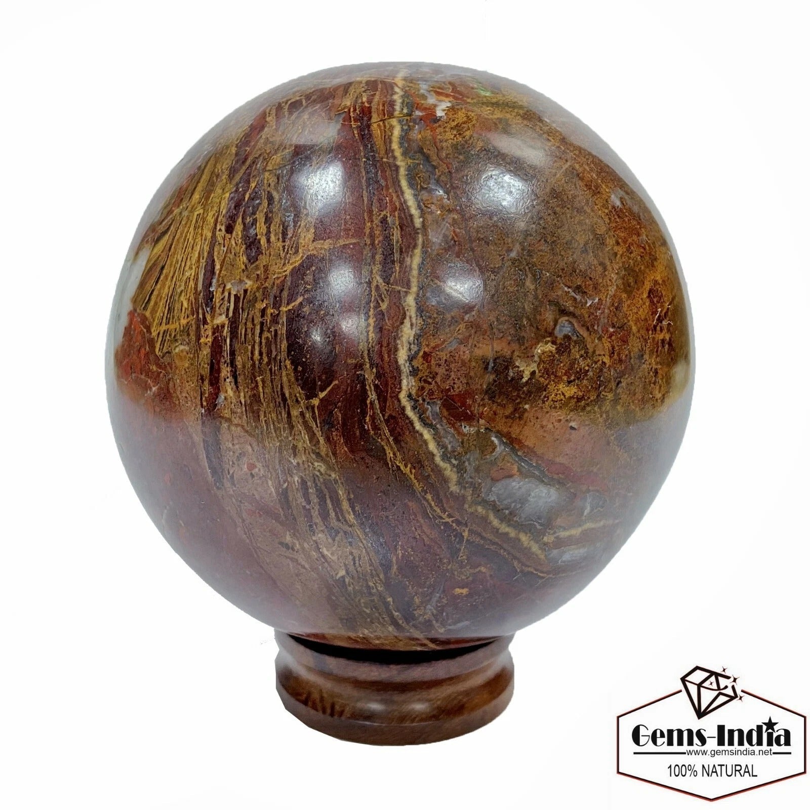 3.5" Natural Red Japer Crystal Healing Mineral Polished Sphere Gemstone ~4300 Ct