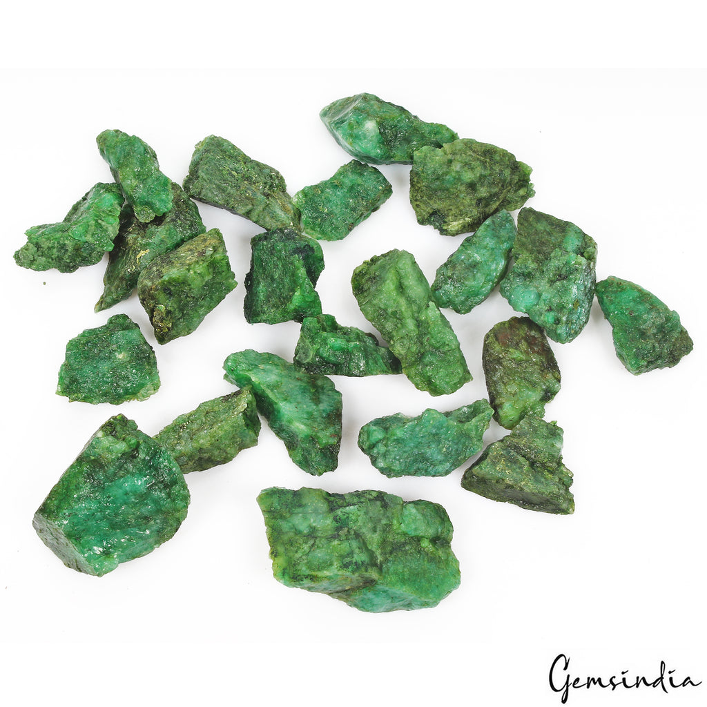 Emerald Rough Specimen, Color Enhanced, Green — 26mm to 51mm, 1260 Ct, Brazil