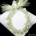 Natural Prehnite Gemstone Untreated Pear Cut Beads/Briolettes 8mm-9mm~8" Strand