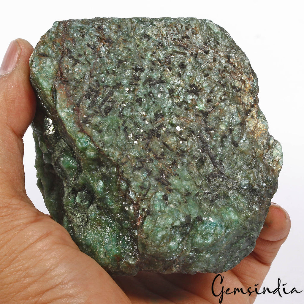 3270 Ct Natural Brazilian Green Emerald Raw Rough Rock Crystal Minerals Huge Gem
