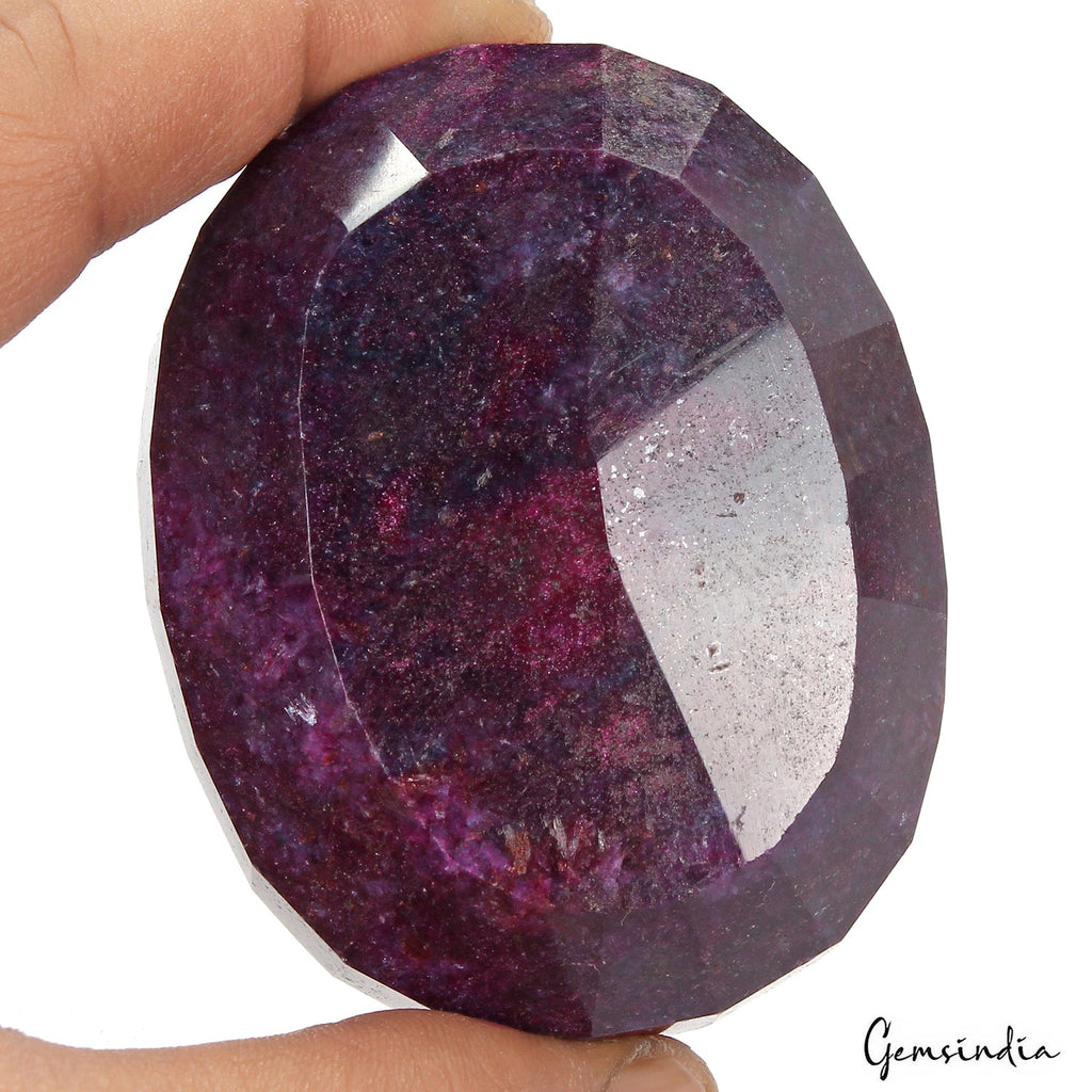 1650 Ct Natural Red Ruby Oval Cut Faceted Earth Mined Huge Size Loose Gemstone