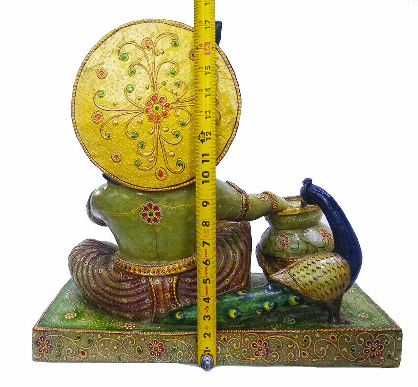 38.9 Kilo /18" Natural Aventurine Bal Krishna Statue Hand crafted Home Decor Art