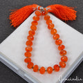 Carnelian Beaded Strand, Untreated, Orange — 8mm to 9mm, 90.20 Ct