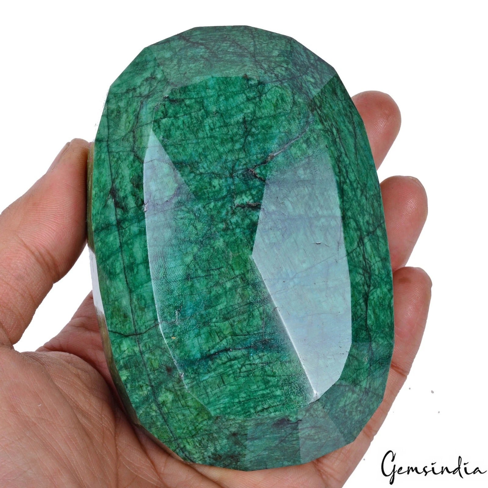 Green Emerald (Beryl) Certified, 3020 Ct Natural Oval Cut Loose Large Gemstone