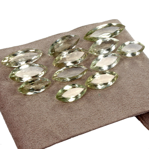 Amethyst Loose Gemstone, Untreated, Green — 19mm to 31 mm, 110.90 Ct, Brazil