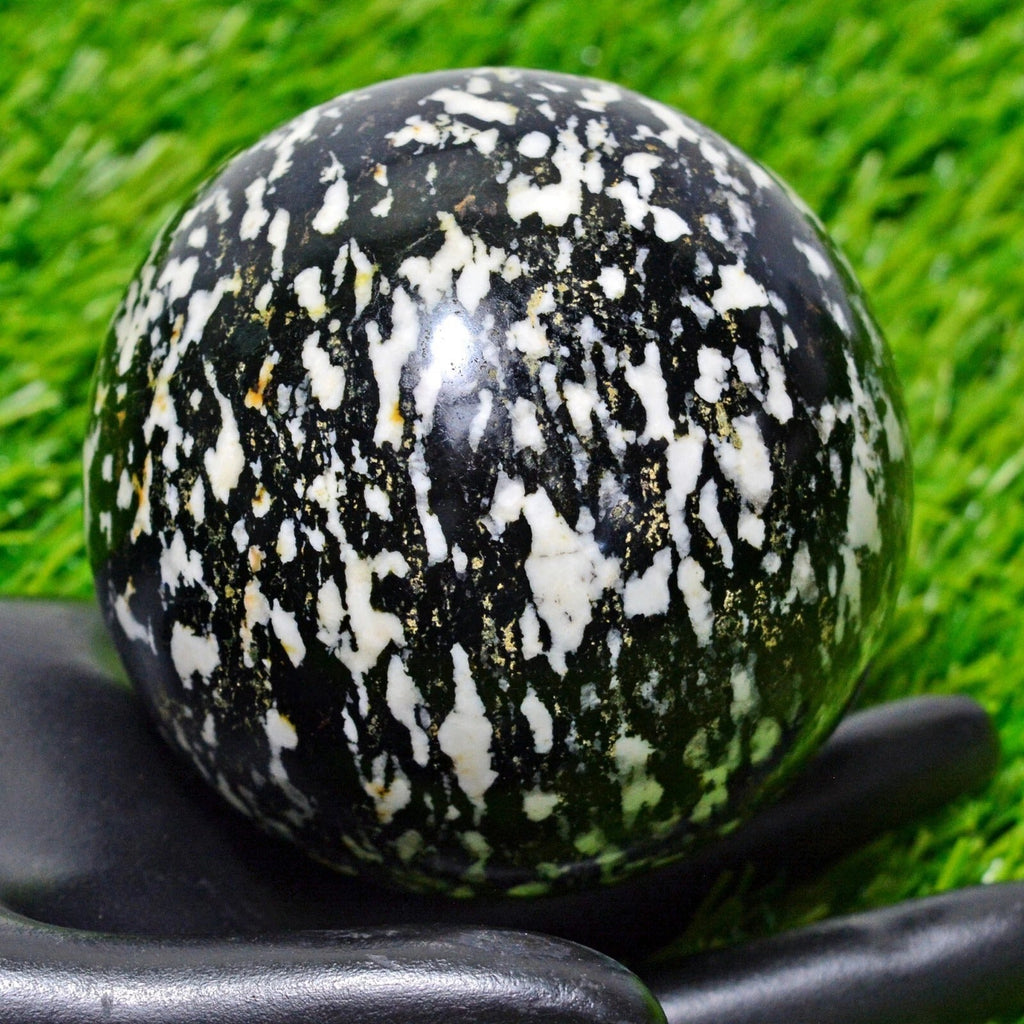 3870 Ct Snowflake Obsidian 77mm Ball Sphere Gemstone Home Decor Reiki Healing