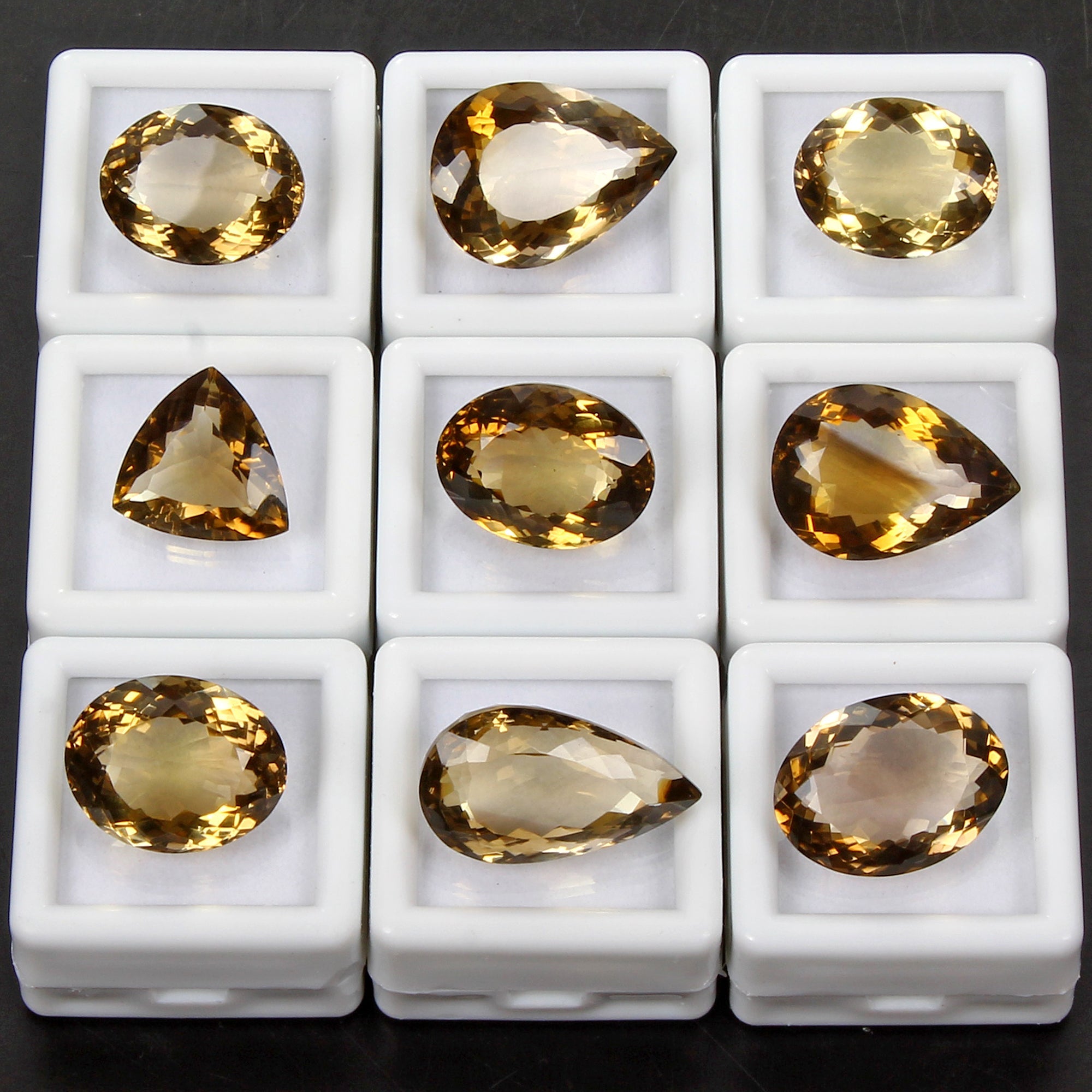 146.75 Cts Natural Golden Honey Citrine Mix Cut Loose Unheated Gemstones ~9 Pcs
