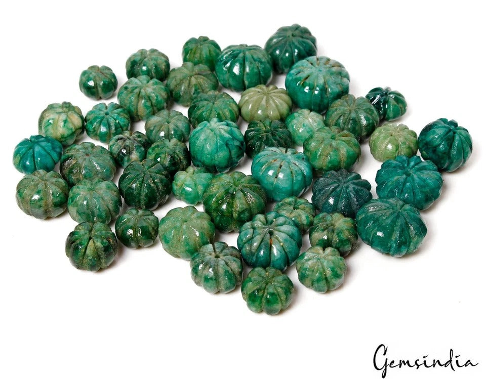 Brazilian Emerald Beaded Strand, Color Enhanced, Green — 11mm to 19mm, 650 Ct, Brazil