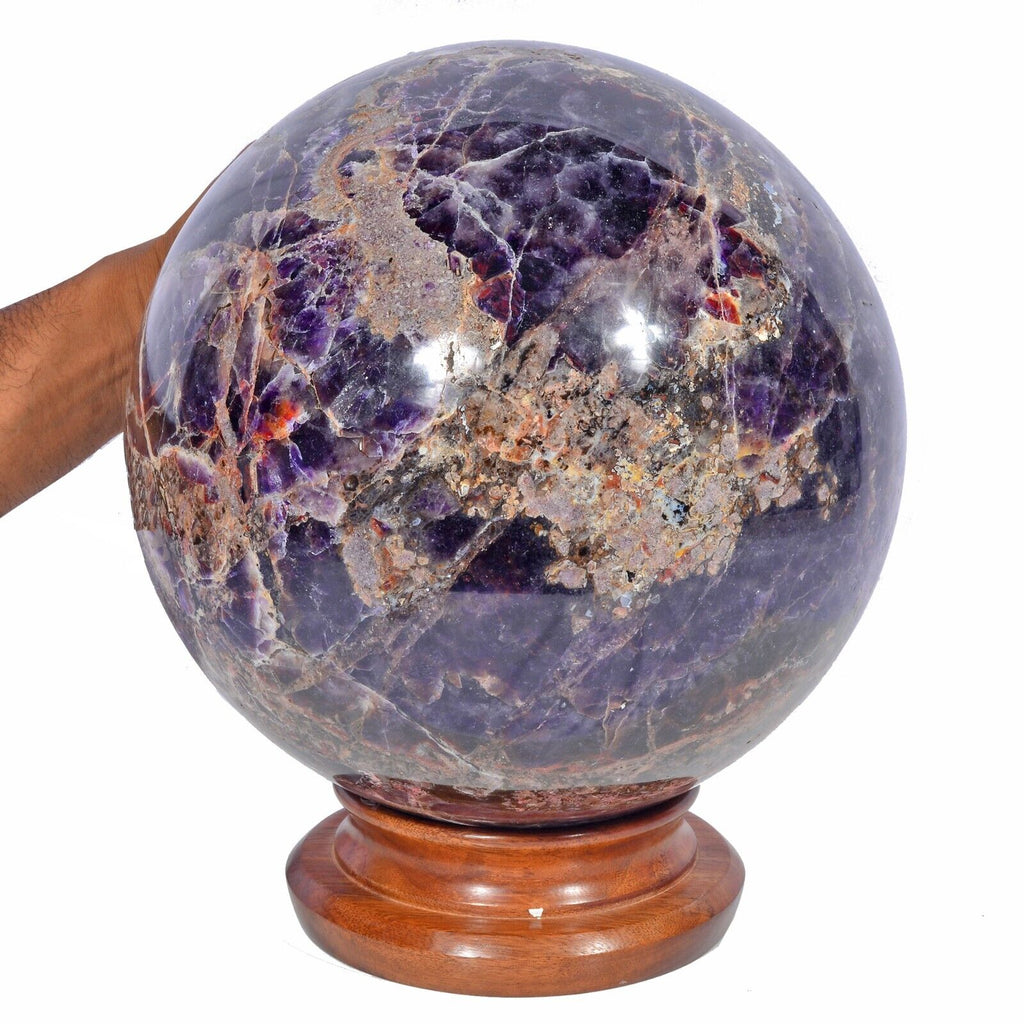 X Large 19.8 Kilo Natural Amethyst Crystal Mineral Sphere Gem /Home Decor~9.5"