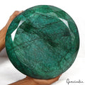 Emerald Loose Gemstone, Round Cut, Color Enhanced — 11.5x4 inch, 71750 Ct (14.35 Kg), Brazil