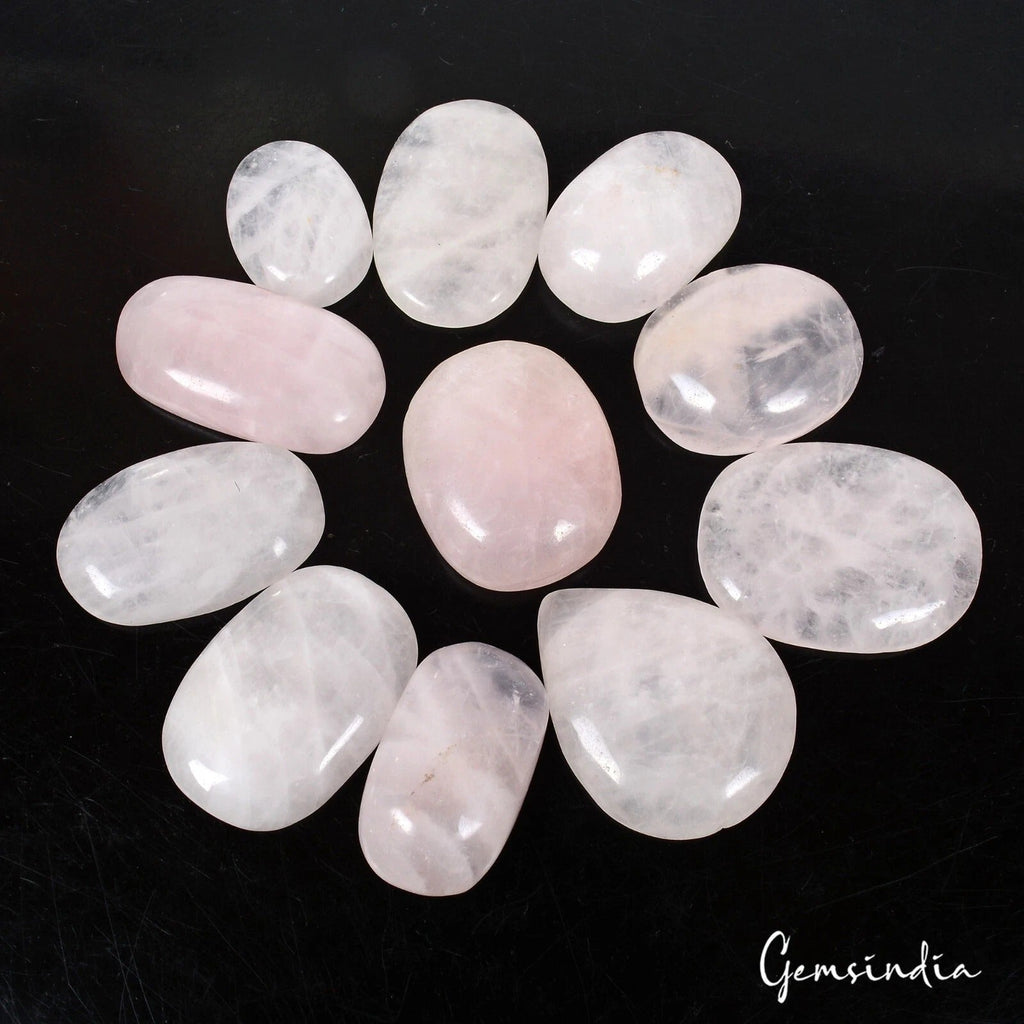 840 Ct Natural Untreated Pink Rose Quartz Mix Cab Loose Pendant Size Gemstones