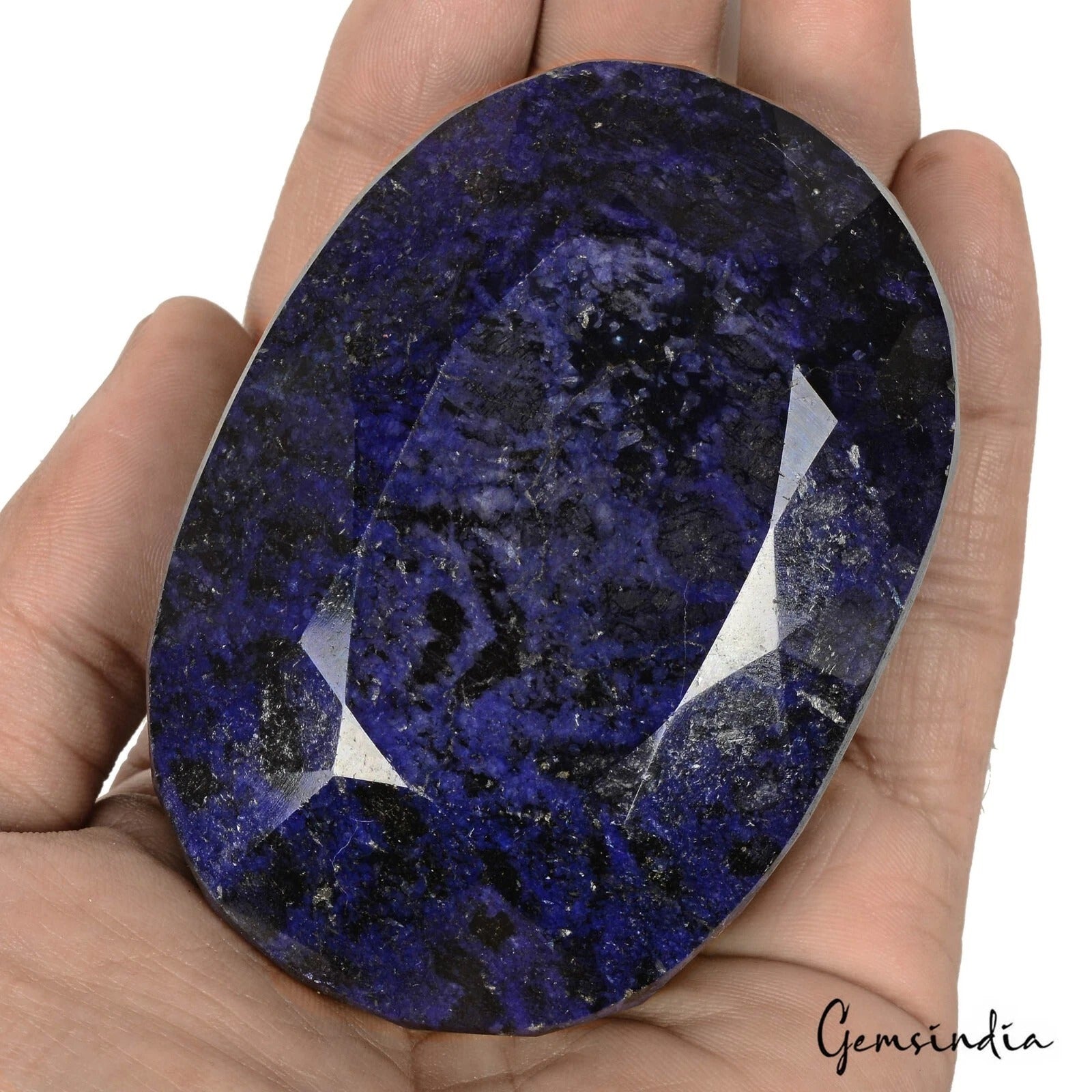 Blue Sapphire Loose Gemstone, Color Enhanced — 85 x 60 x 36mm, 2210 Ct, Madagascar