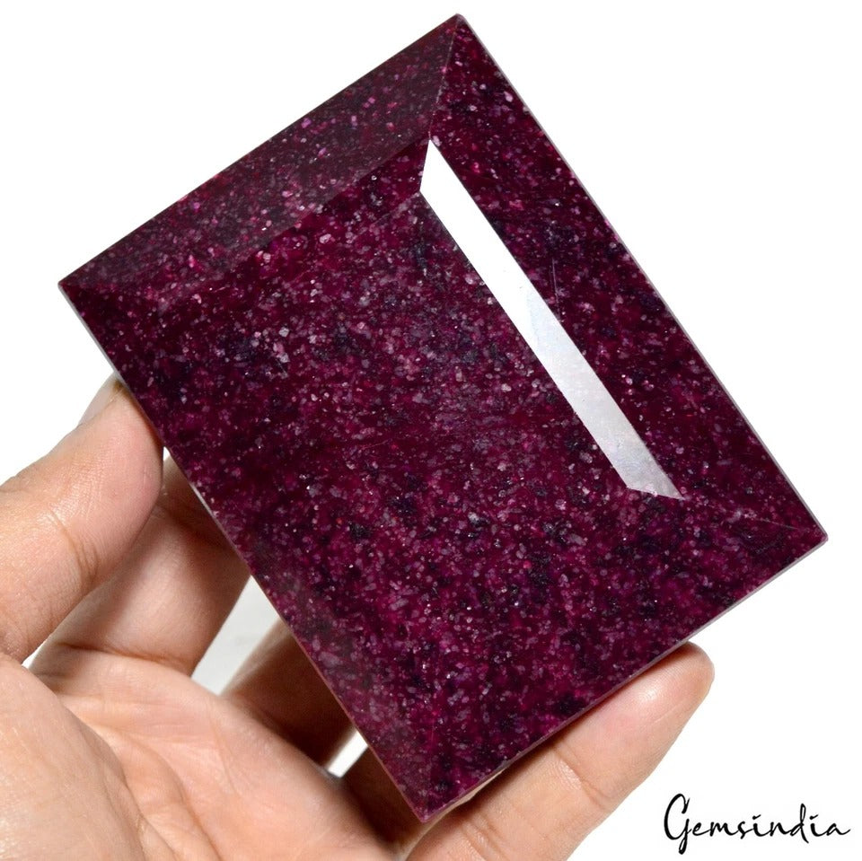 3140 Ct. Natural Red Ruby Rectangular Cut Huge Earth mined Museum Size Gemstone