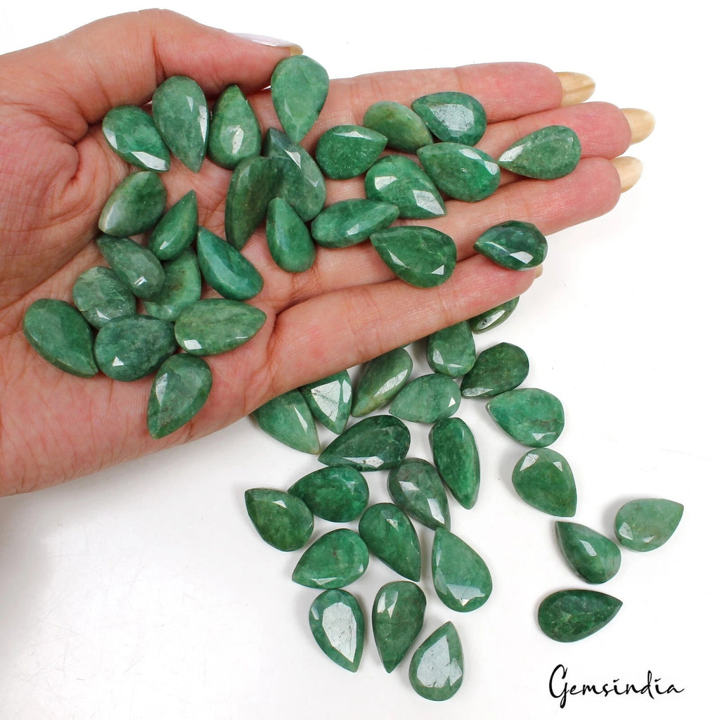 Emerald Loose Gemstone, Color Enhanced, Green — 16mm to 21mm, 500 Ct, Brazil