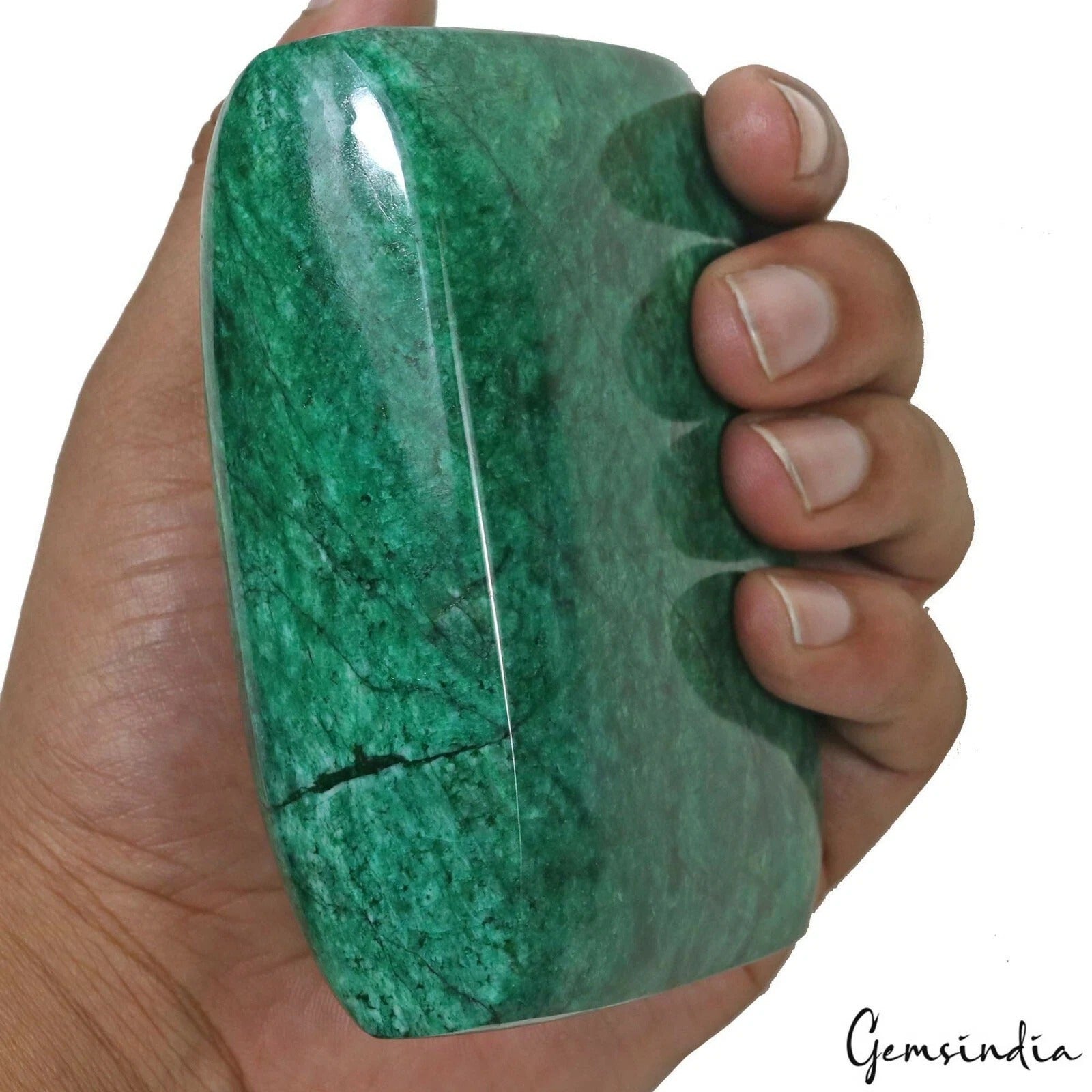 2825 Ct Natural Green Emerald Rectangular Cabochon Museum Grade Gemstone, Brazil