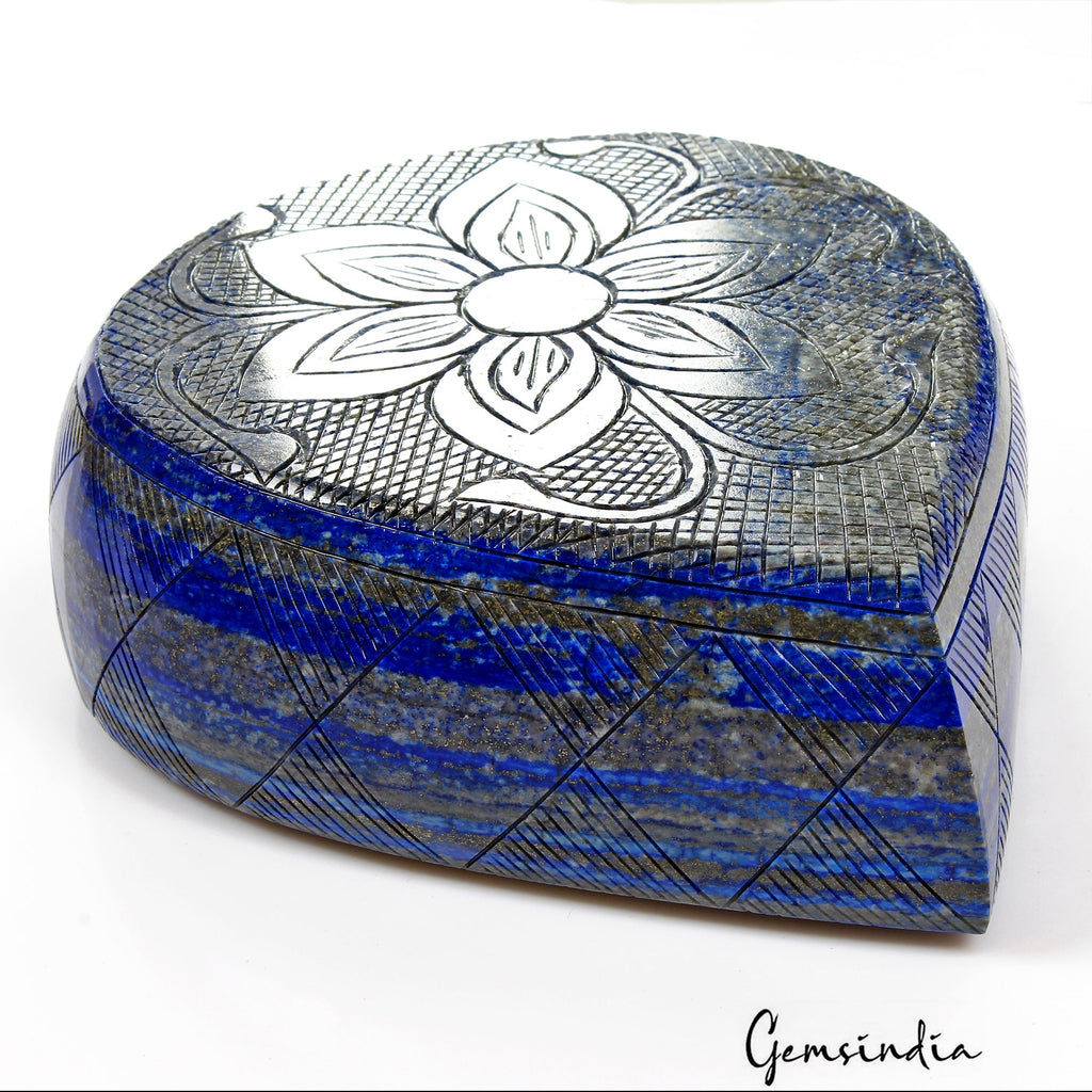 2.9 Kg Blue Grey Lapis Lazuli From Afghanistan Pear Carved Museum Grade Gemstone