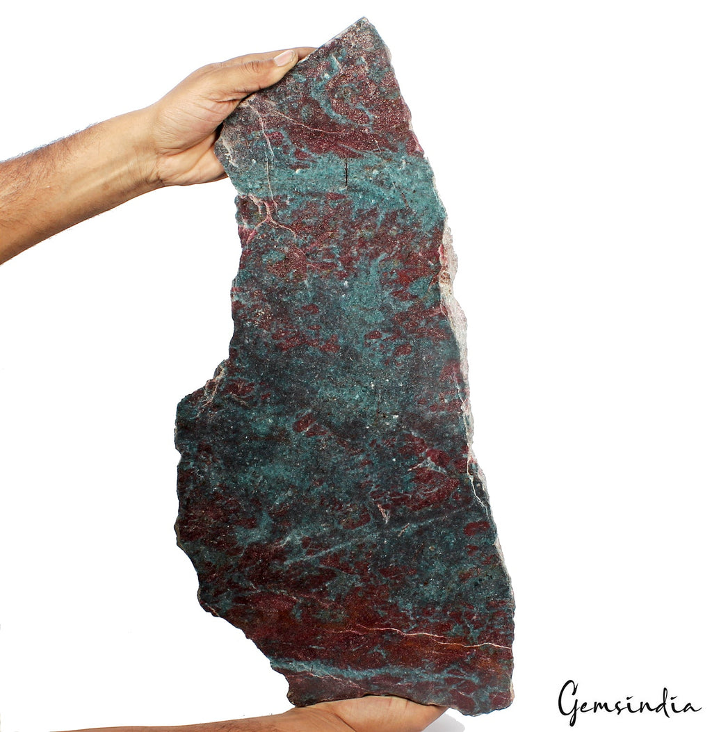 6.4kilo Ruby Kyanite Rough Slab Uncut Untreated Crystal Display Specimen w/Stand