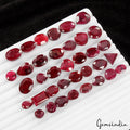 300 Cts/36Pcs Natural Red Ruby Mixed Cut Loose Faceted 9-16mm Jewelry Gems Lot