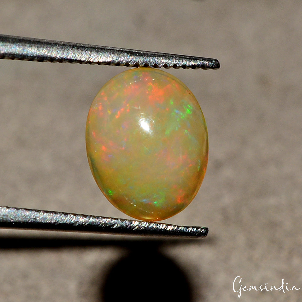 1.20 Ct Hardy STRONG! Natural Giant Yellow&Rainbow Color Sparkling Opal Ethiopia