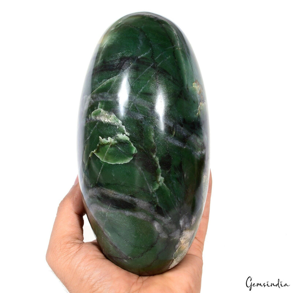 Natural 7.25" Serpentine Stone Healing Power Aura Energy Meditation Lingam 2.2Kg