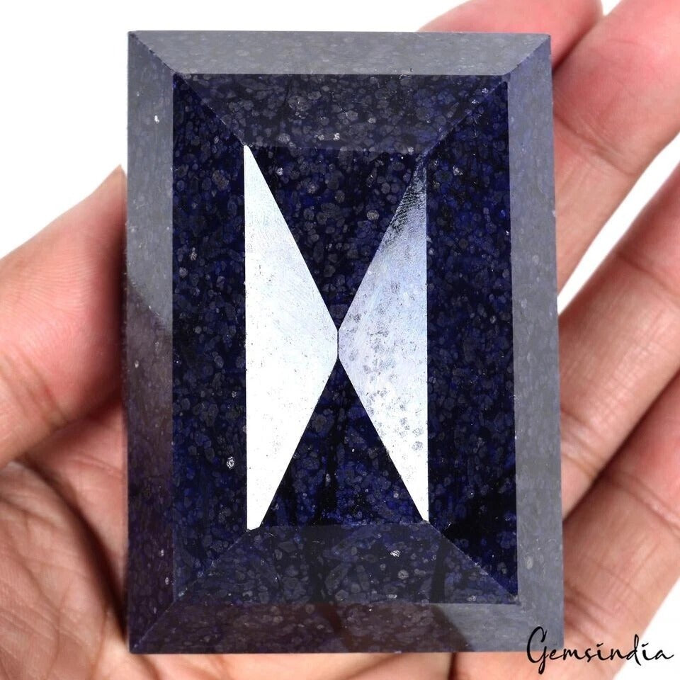 1970 Ct Natural African Dark Blue Sapphire Baguette Cut Huge Size Loose Gemstone