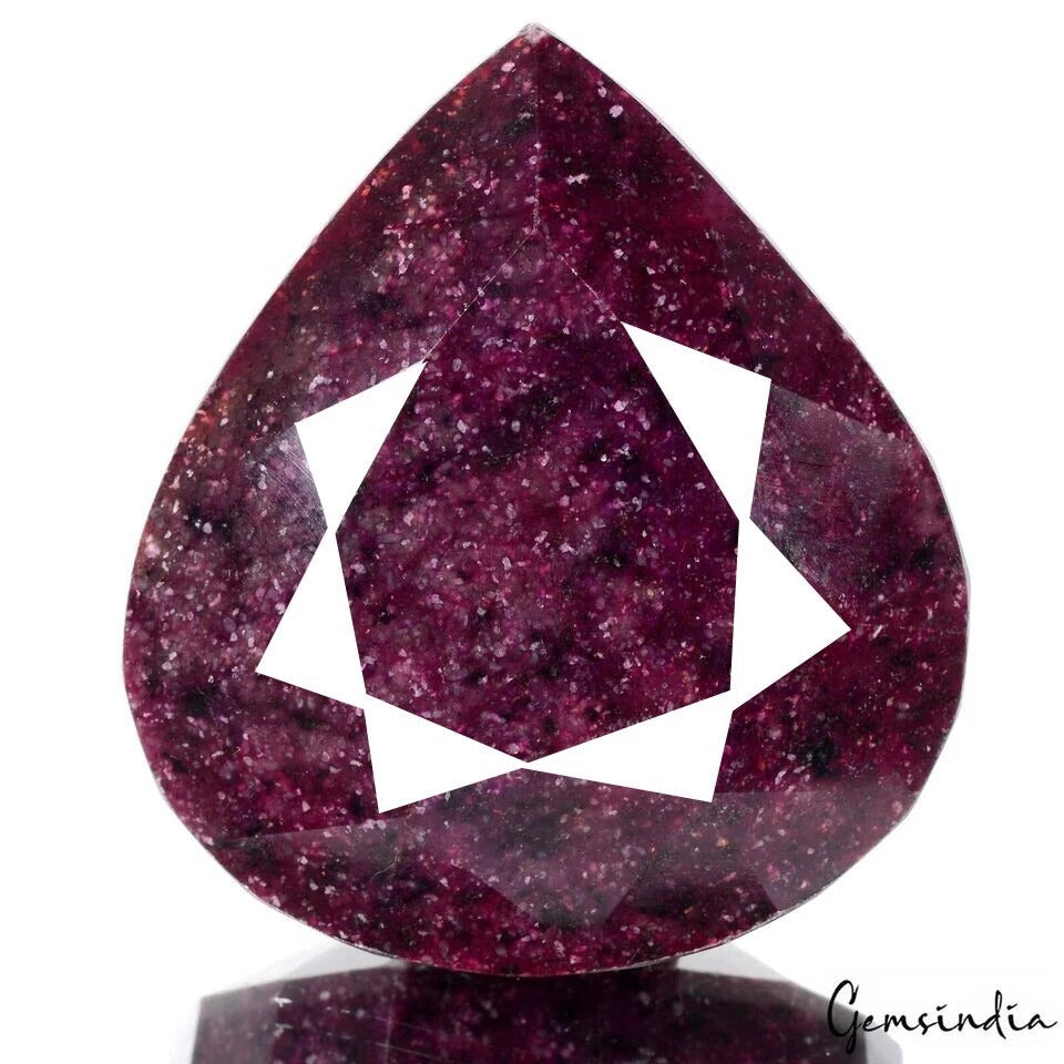 2550 Cts Natural African Dark Red Ruby Pear Faceted Earth Mined Huge Loose Gem