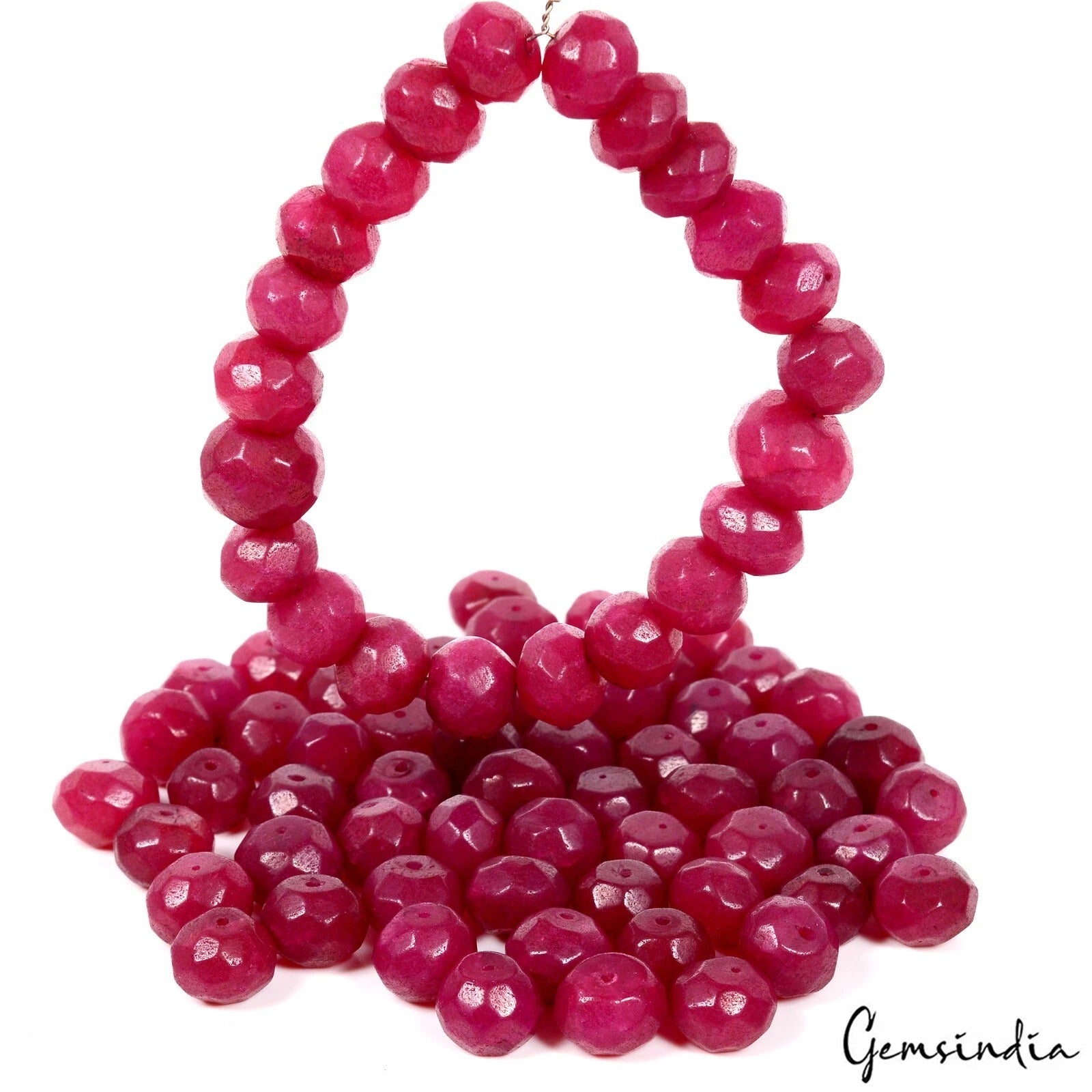 1000Ct Earth Mined Genuine Round Cut Red Quartz Loose Beads For DIY Jewelry 80Pc