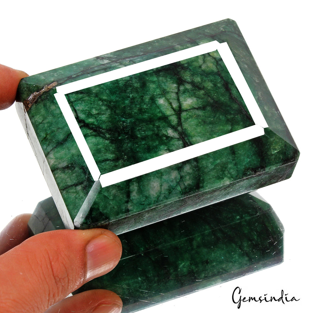 2050 Ct Natural Green Brazilian Emerald Octagon Faceted Earth Mined Loose Gems