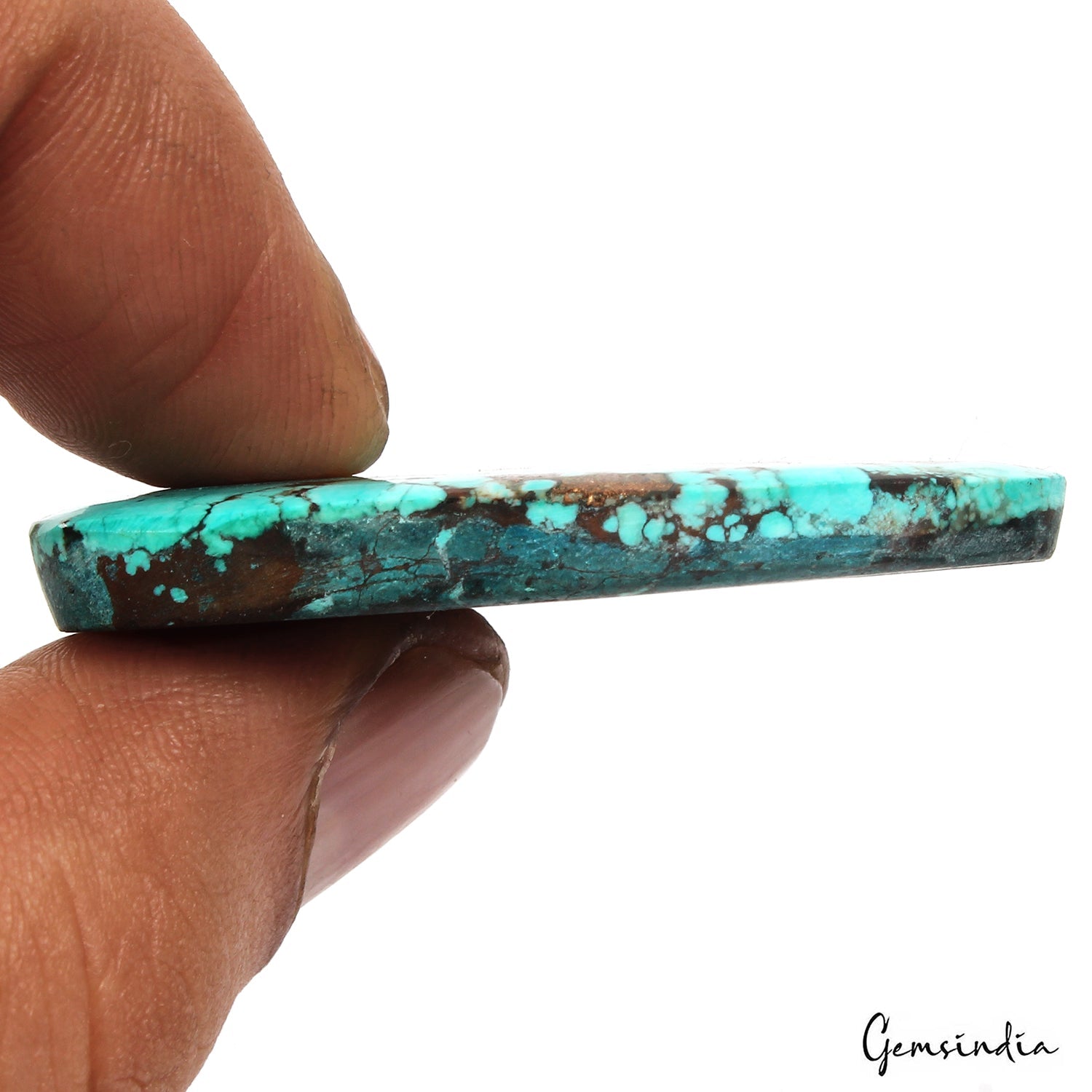 90.20 Ct Blue Spiderweb Turquoise Fancy Cab Arizona Loose Huge Gemstone From U.S