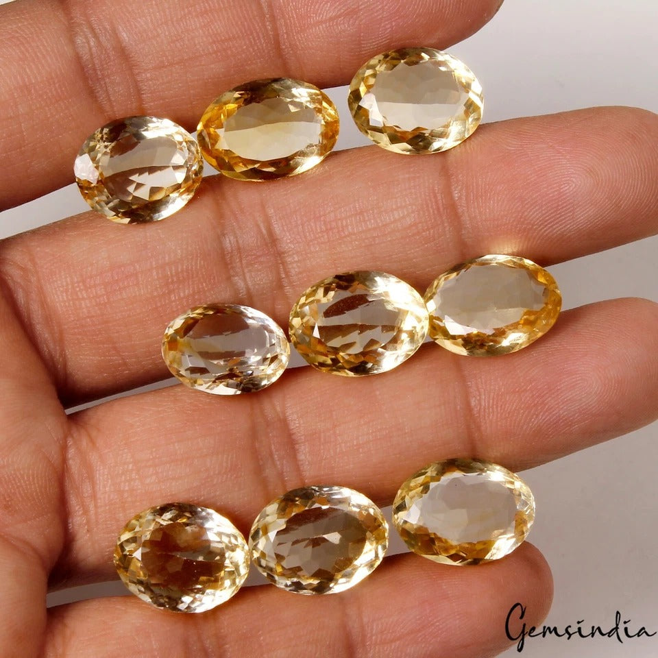 Citrine Loose Gemstone, Untreated, Yellow — 14mm to 16mm, 79.80 Ct, Brazil
