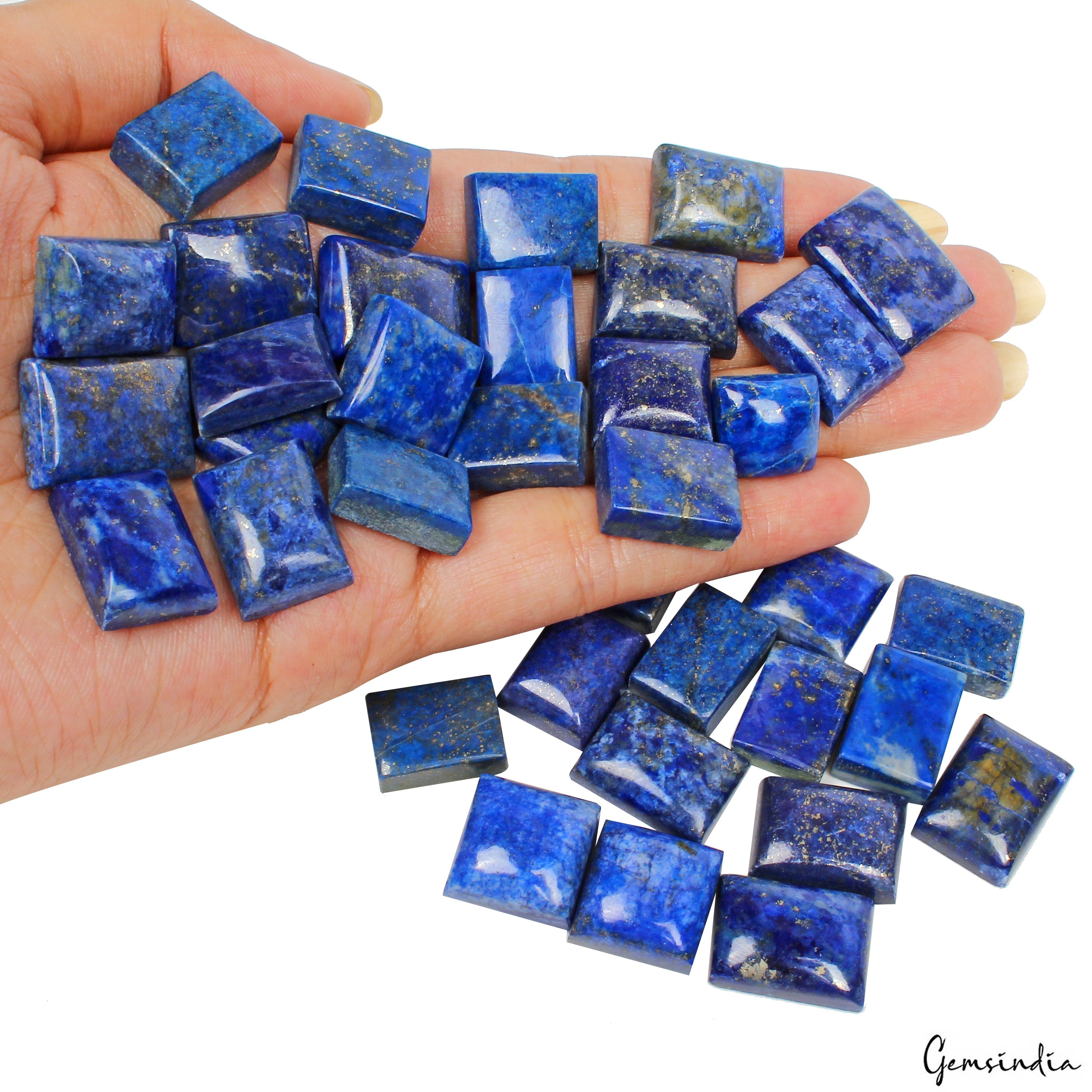 600 Cts Natural Blue Lapis Lazuli Loose Cabochon 13mm-21mm Gemstones for Jewelry