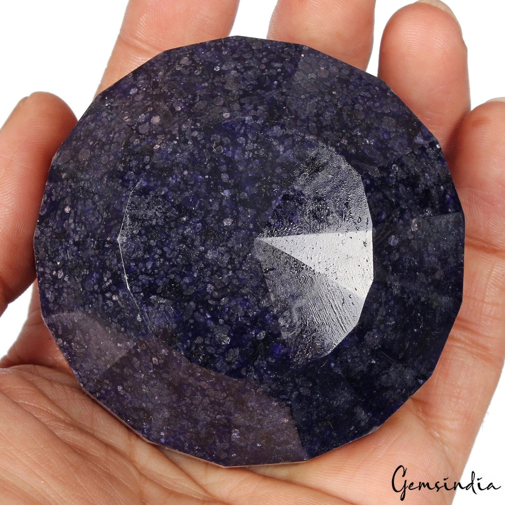 Blue Sapphire Loose Gemstone, Color Enhanced — 70x45 mm, 2150 Ct