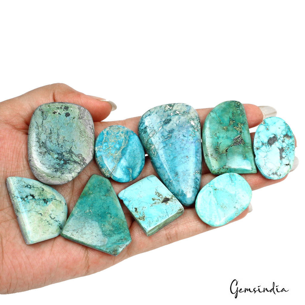 560 Ct Natural Designer Turquoise Mix Cabochon Loose Gemstone For Making Jewelry