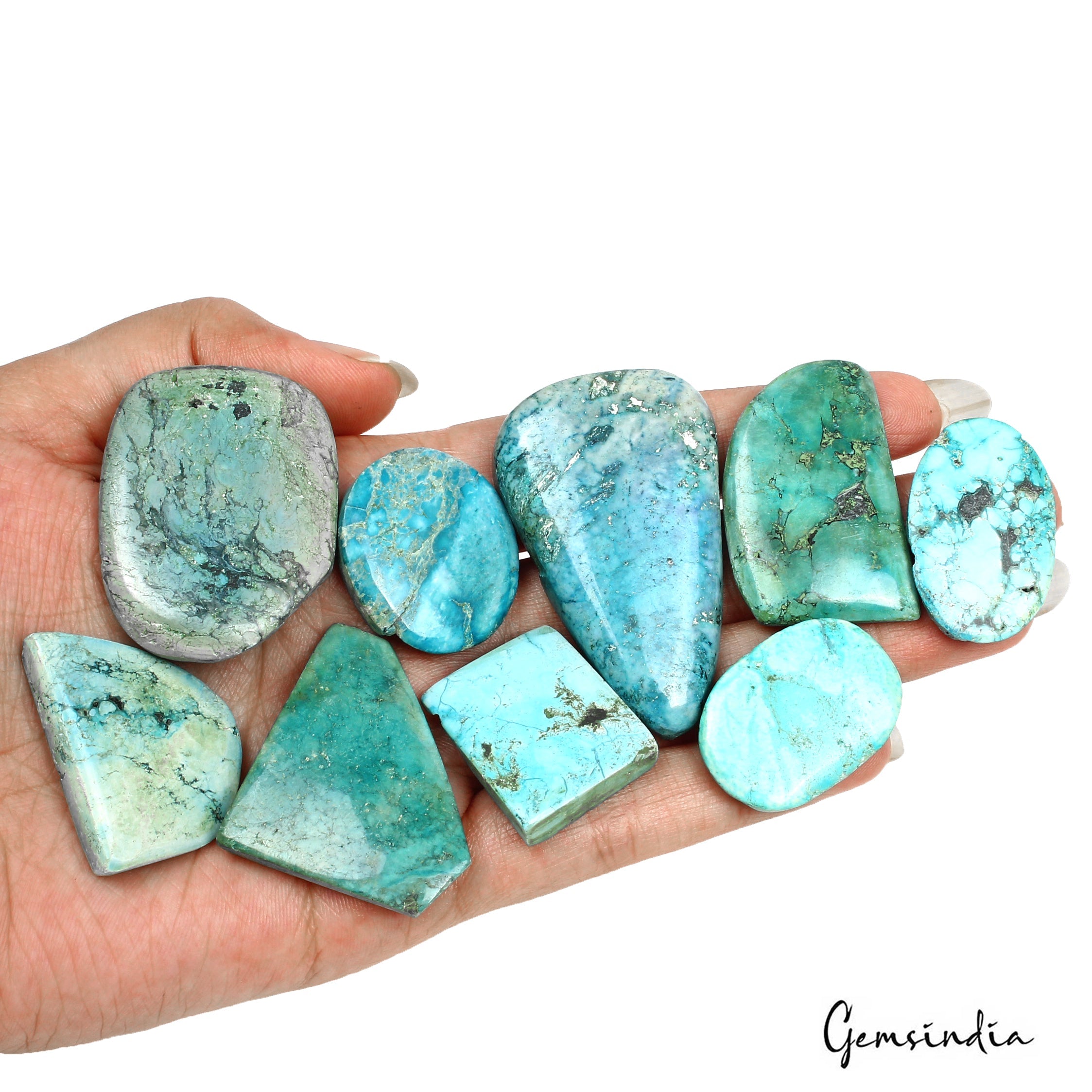 560 Ct Natural Designer Turquoise Mix Cabochon Loose Gemstone For Making Jewelry