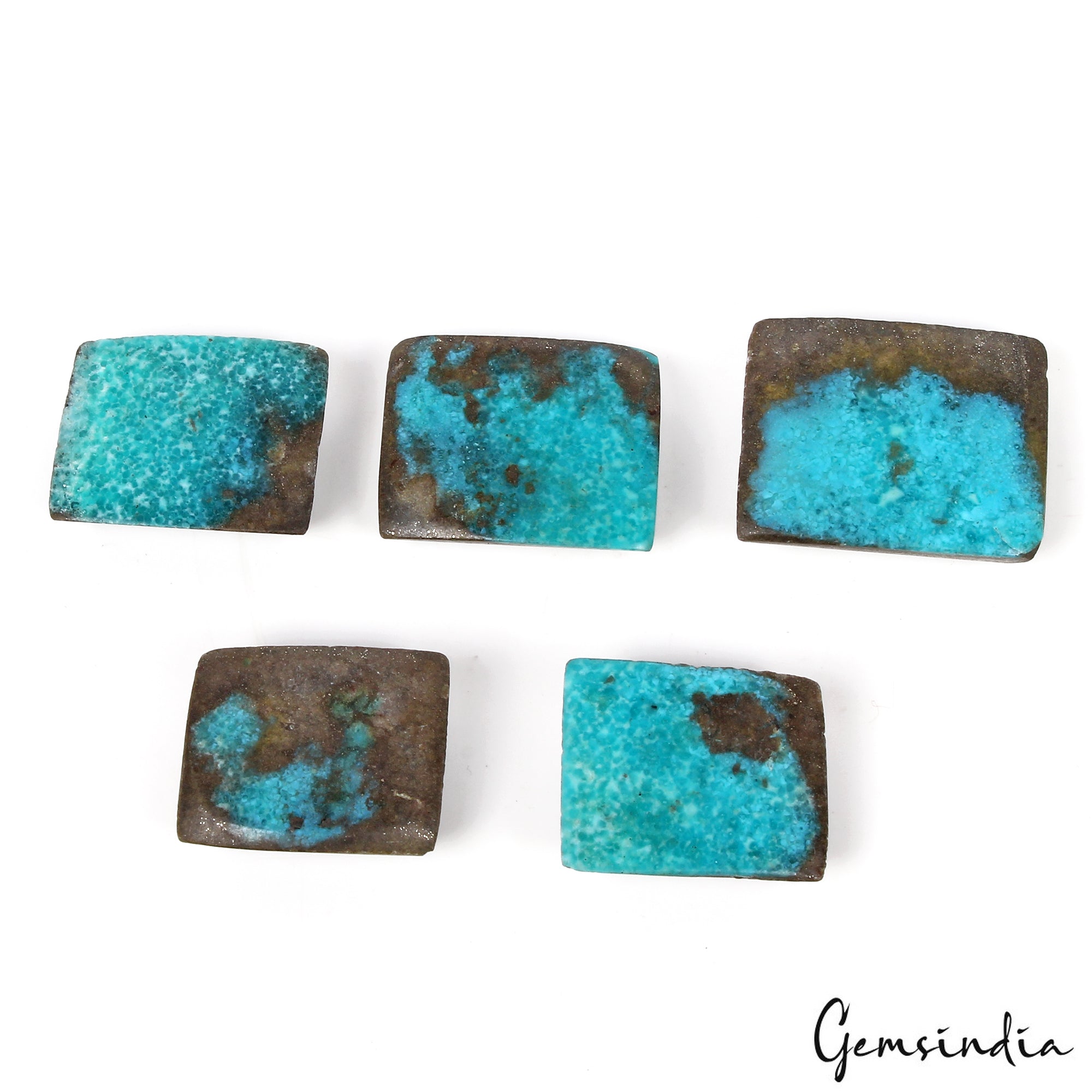 5 Pcs Natural Turquoise Top Quality 21-26mm Cabochon Untreated Loose Gemstones