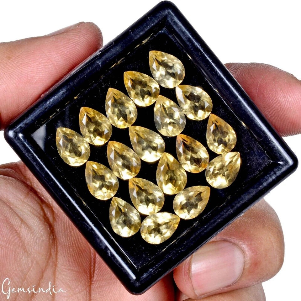 Citrine Lot, Loose Gemstone, Untreated — 18 Pieces, 10x7mm, 29.80 Ct, Brazil
