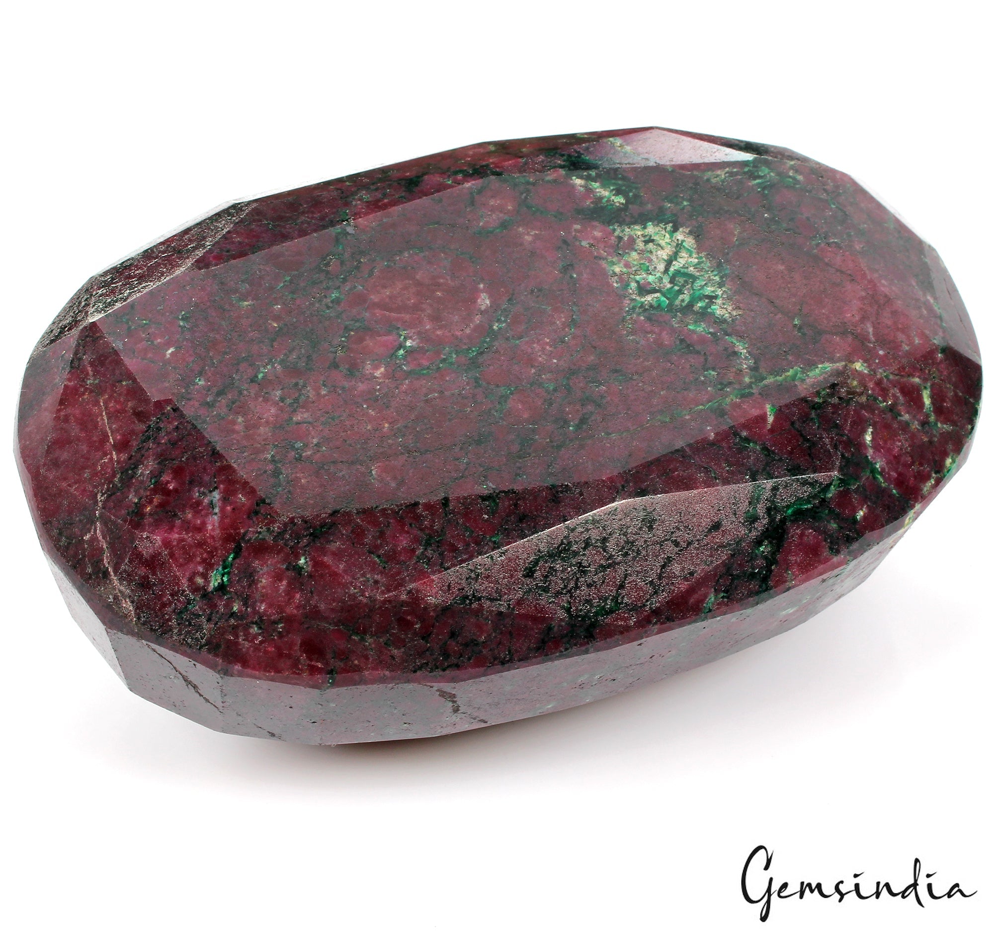 1.3 Kilo ~Rare Natural Ruby Zoisite Earth Mined Oval Cut Museum Grade Gemstone