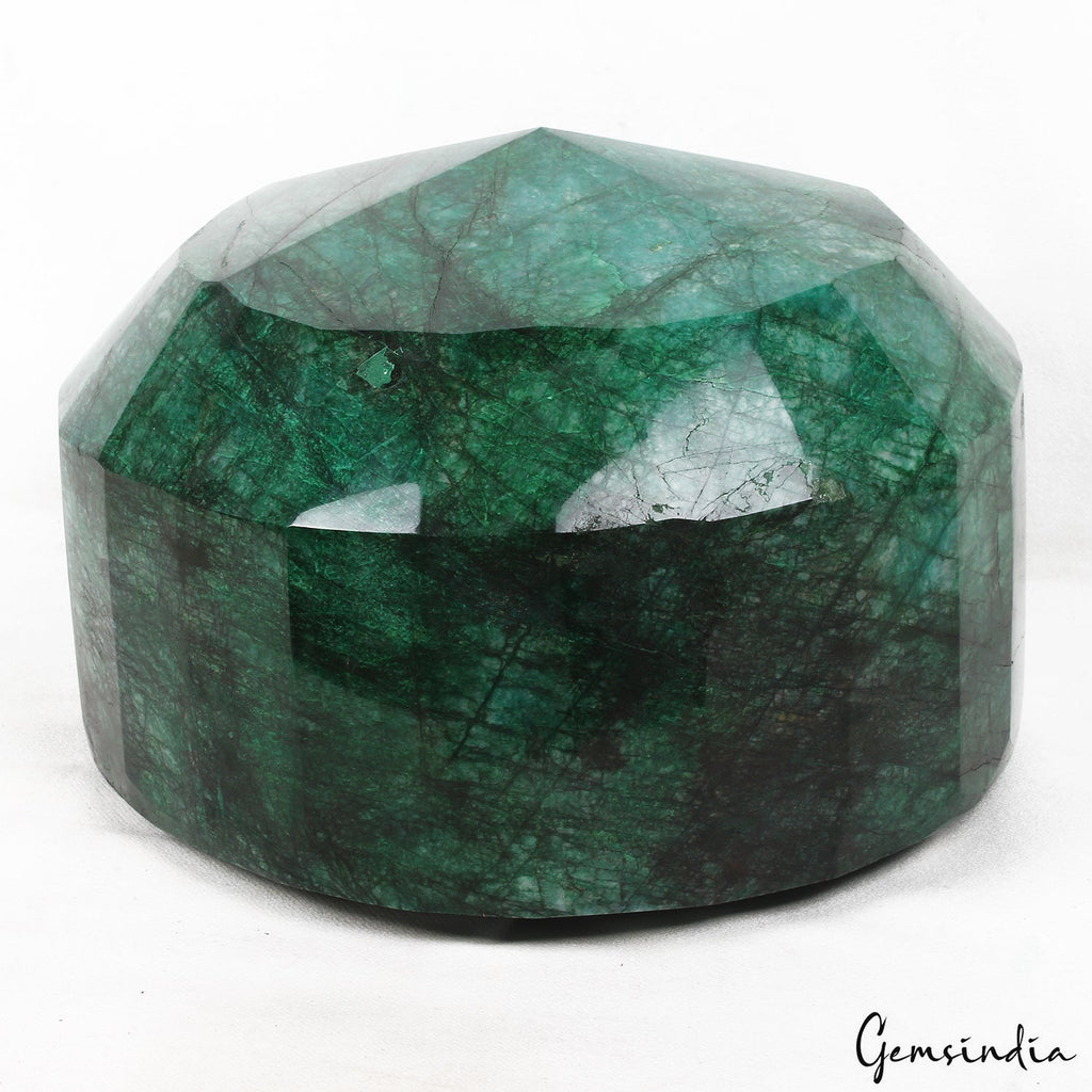 Giant 23.85 Kg Natural Emerald Brazil Gemstone - Huge Round Cut 11" Masterpiece