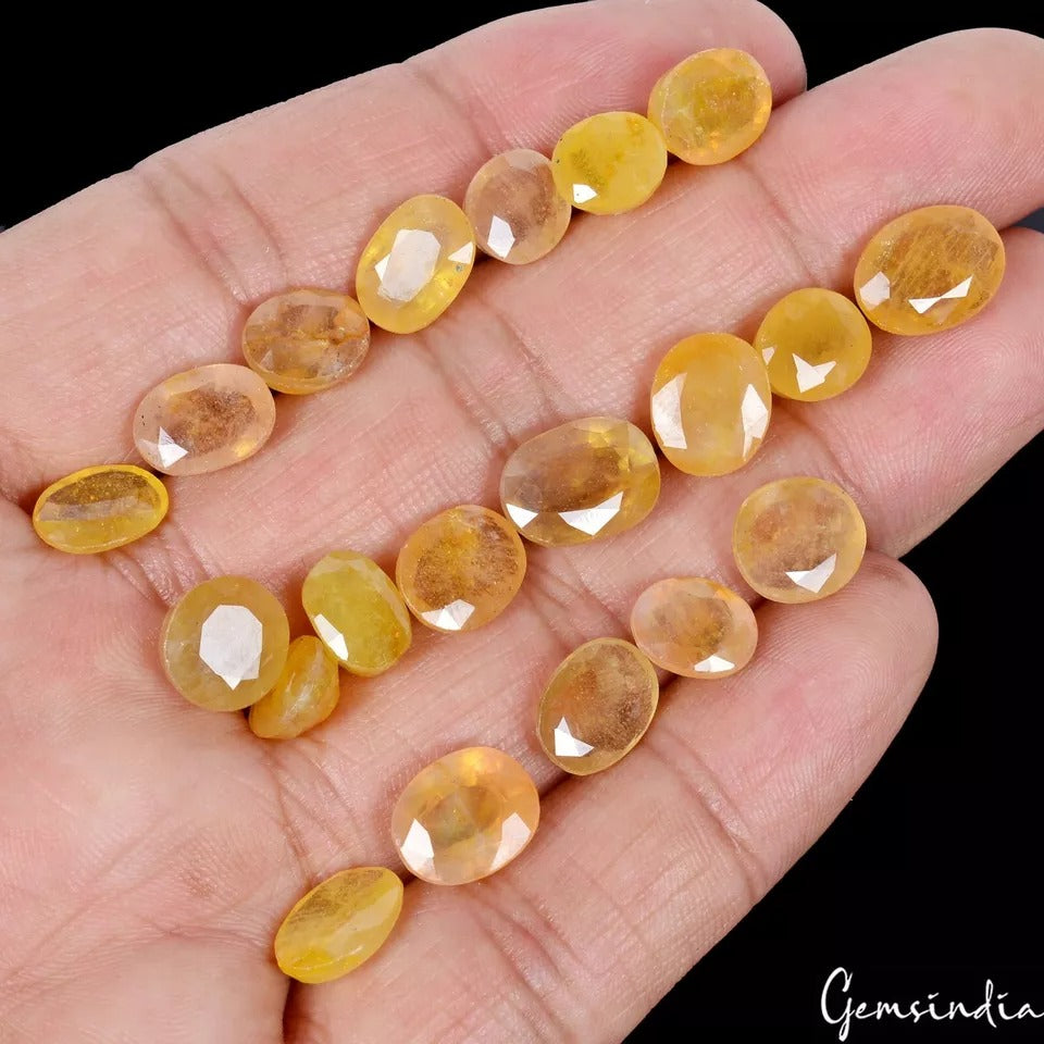 Certified 84.60 Ct Natural Yellow Sapphire (Pukhraj) Untreated Ceylon Gemstones