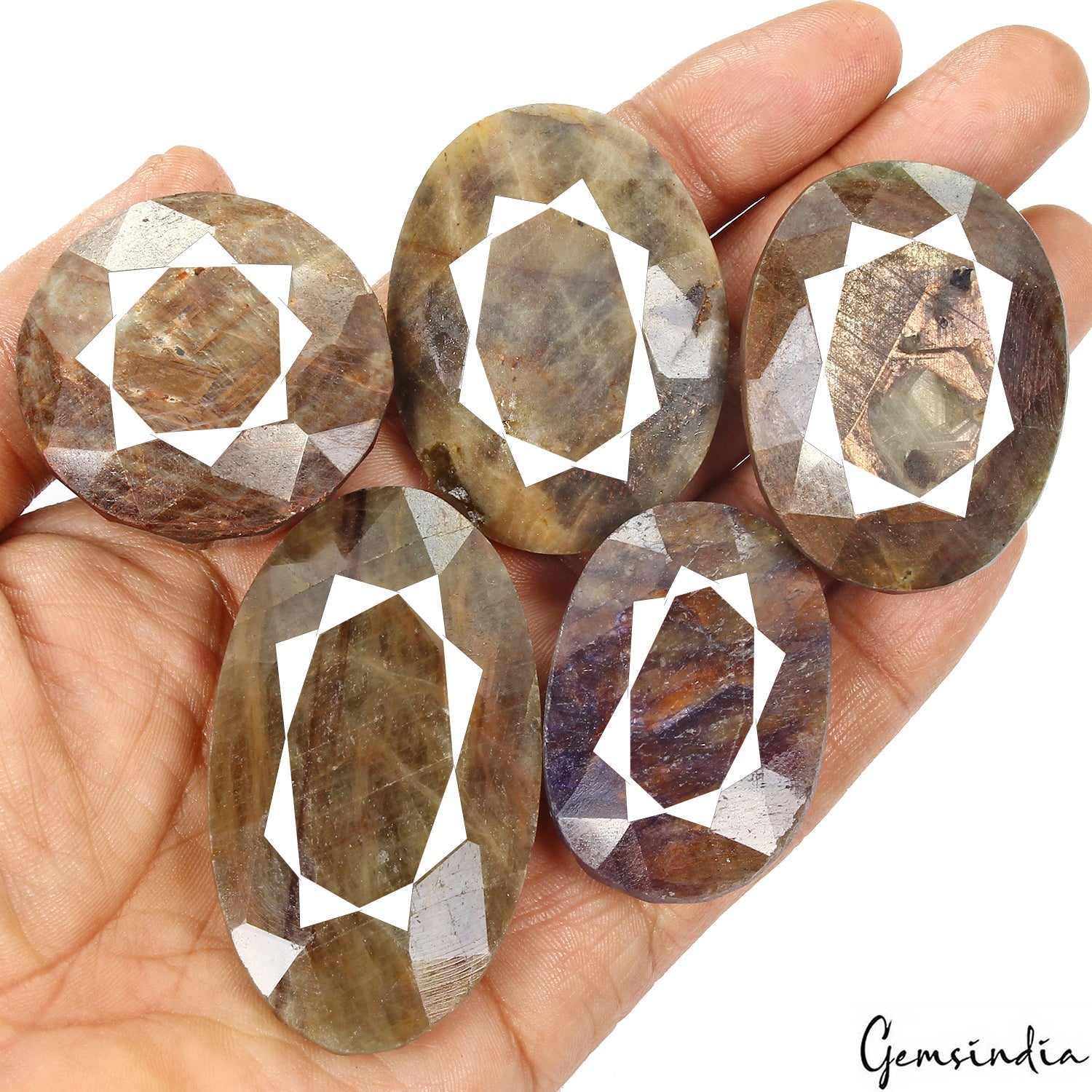 1500 Ct Natural Untreated Brown Golden Sapphire Mix Cut Faceted Loose Gemstones