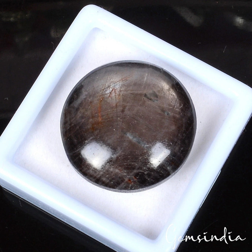 Natural Star Sapphire Untreated Loose Gemstone 110 Ct Cabochon Brown Round 27mm
