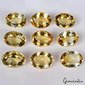 80.20 Ct Natural Yellow Citrine Oval Cut Loose Faceted 15x11mm Gemstones Lot 9Pc