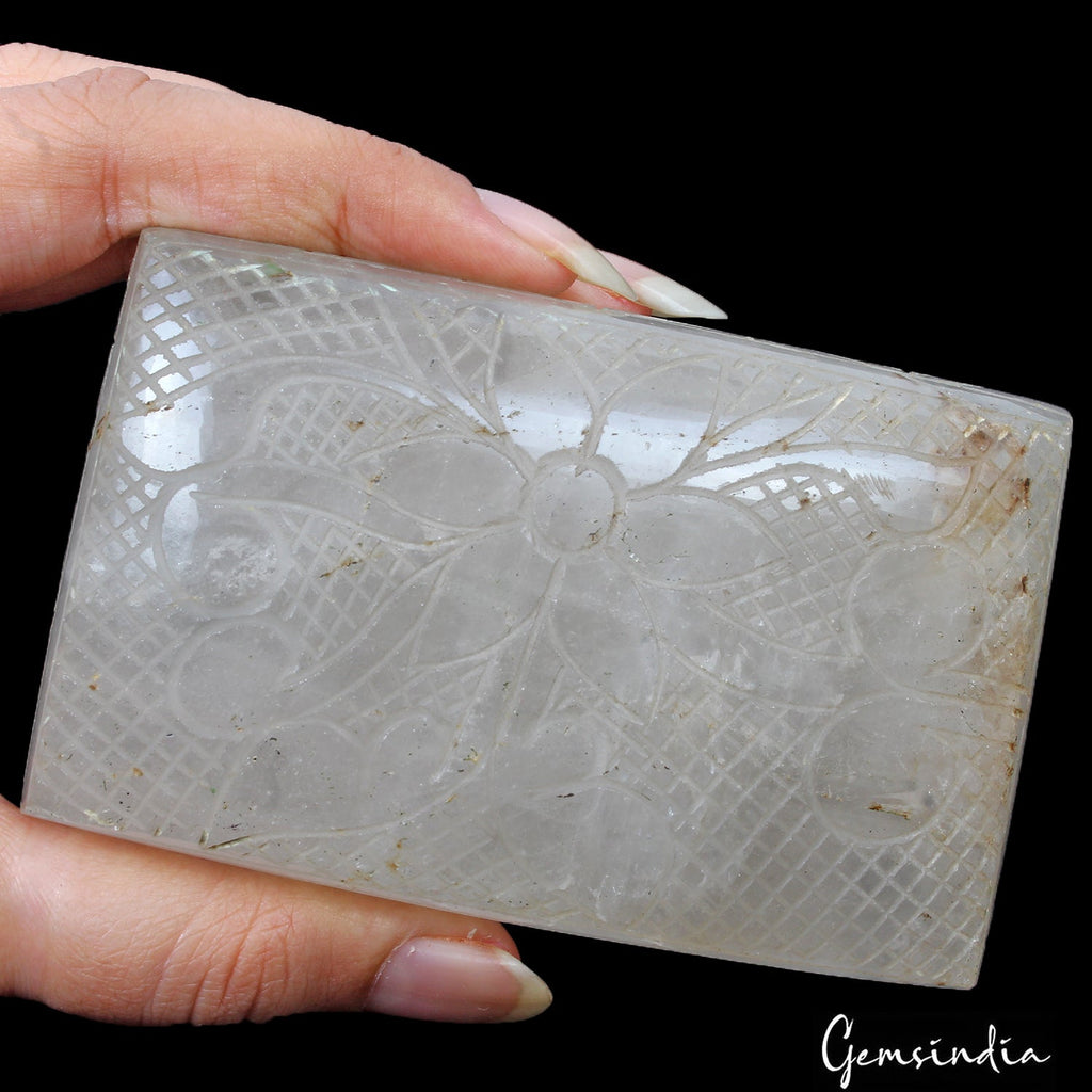 2340 Cts Natural Untreated White Quartz Baguette Cut Hand Carved Huge Loose Gem