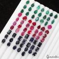 Emerald Lot, Loose Gemstone, Color Enhanced — 68 Pieces, 6mm to 8mm, 73.70 Ct, Madagascar