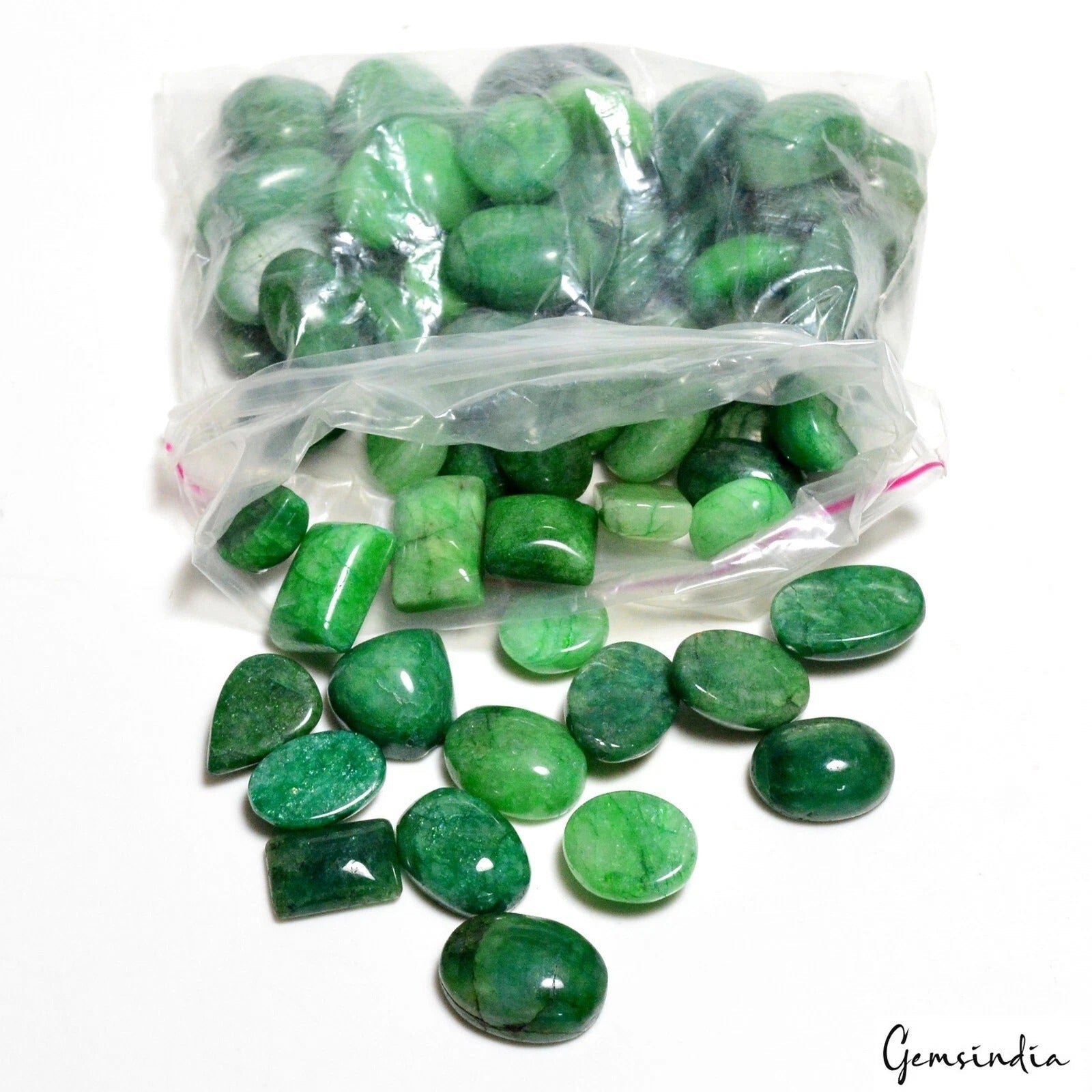 Natural Green Brazilian Emerald Mix Cabochon 770 Cts Wholesale Gems Lot 66 Pcs