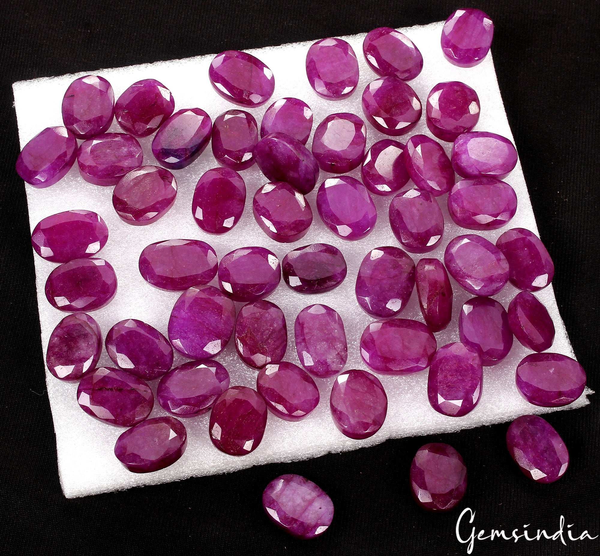 52 Pcs~ Natural Red Beryl Bixbite Utah Oval Cut Loose 1000 Ct Gemstones 17-20mm