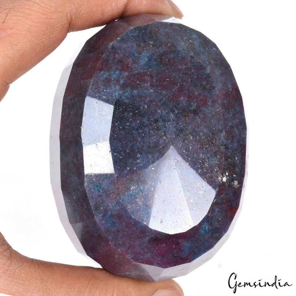 2650 Ct Natural Untreated Red Blue Ruby Kyanite Oval Museum Size Earth mined Gem