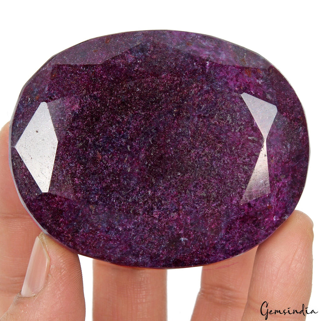 1650 Ct Natural Red Ruby Oval Cut Faceted Earth Mined Huge Size Loose Gemstone