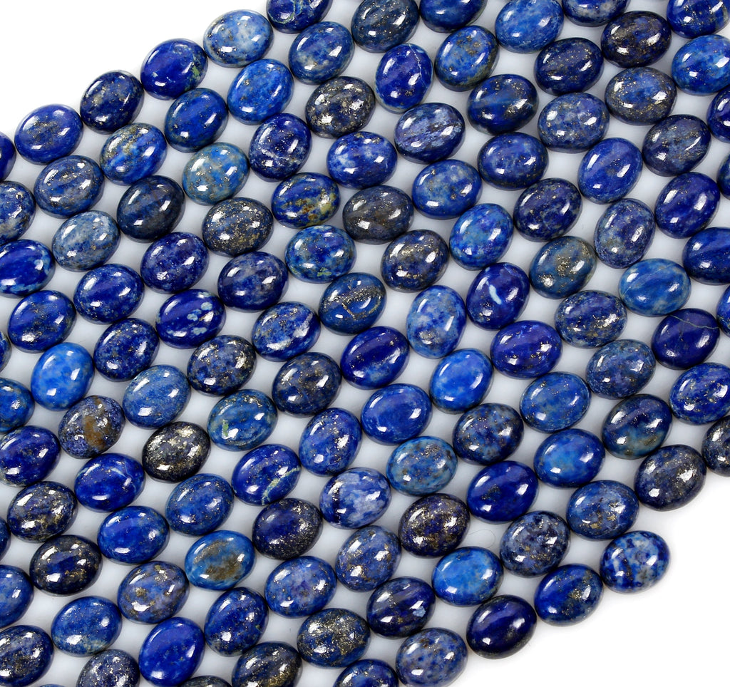150 Pcs 10x8mm Natural Lapis Lazuli Gemstones Calibrated Oval Cab Wholesale Lot