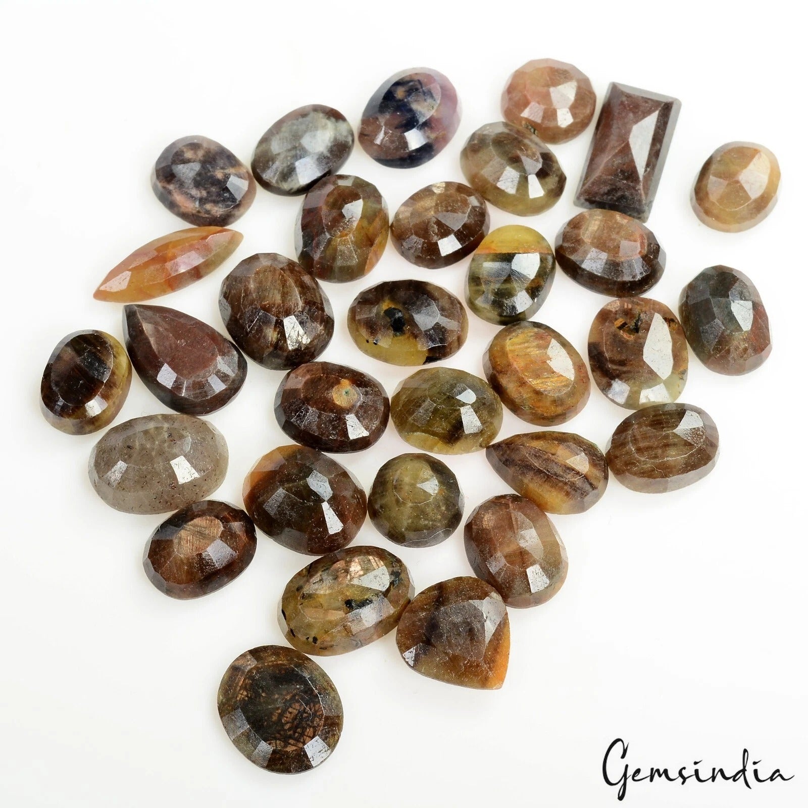 300 Cts Natural Sapphire Mix Cut Loose Untreated 11mm-18mm Gemstones Lot~ 31 Pcs